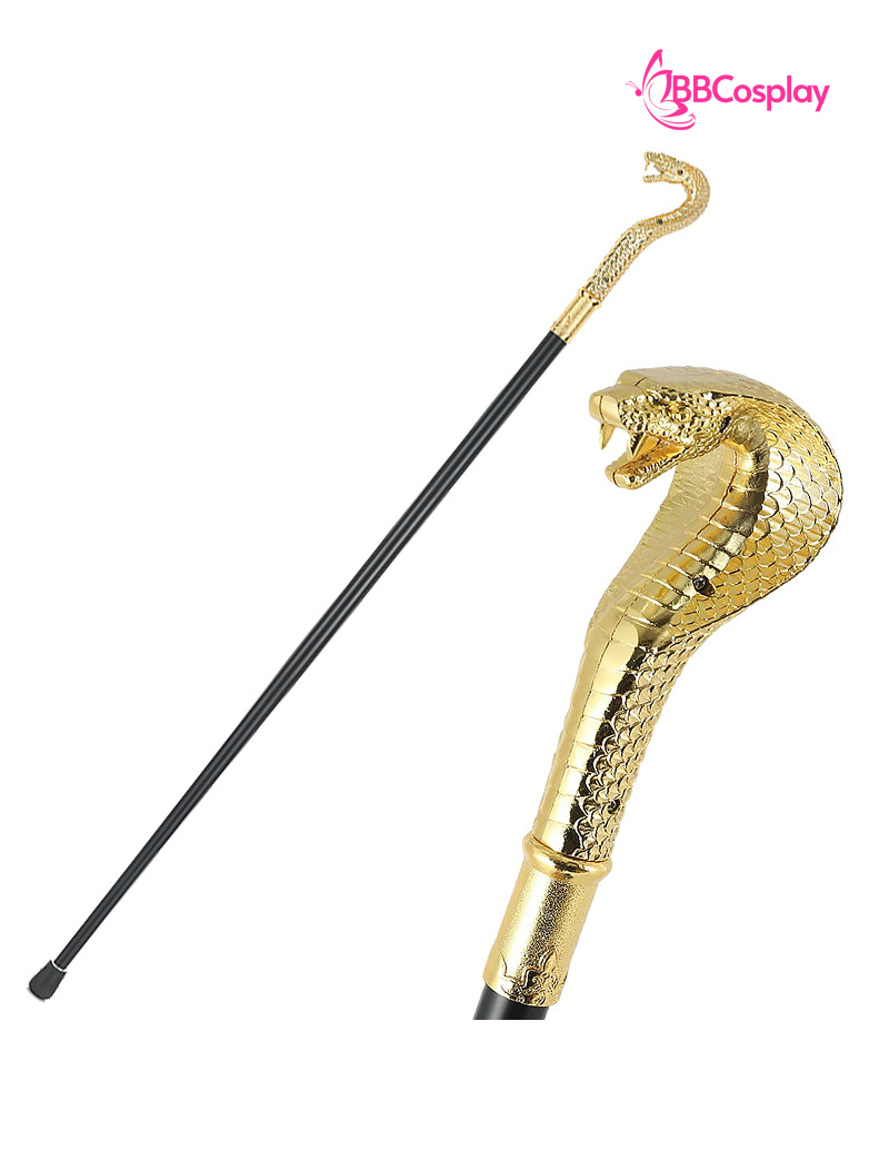 Gậy Quý Tộc Đầu Rắn Vàng Quyền Lực