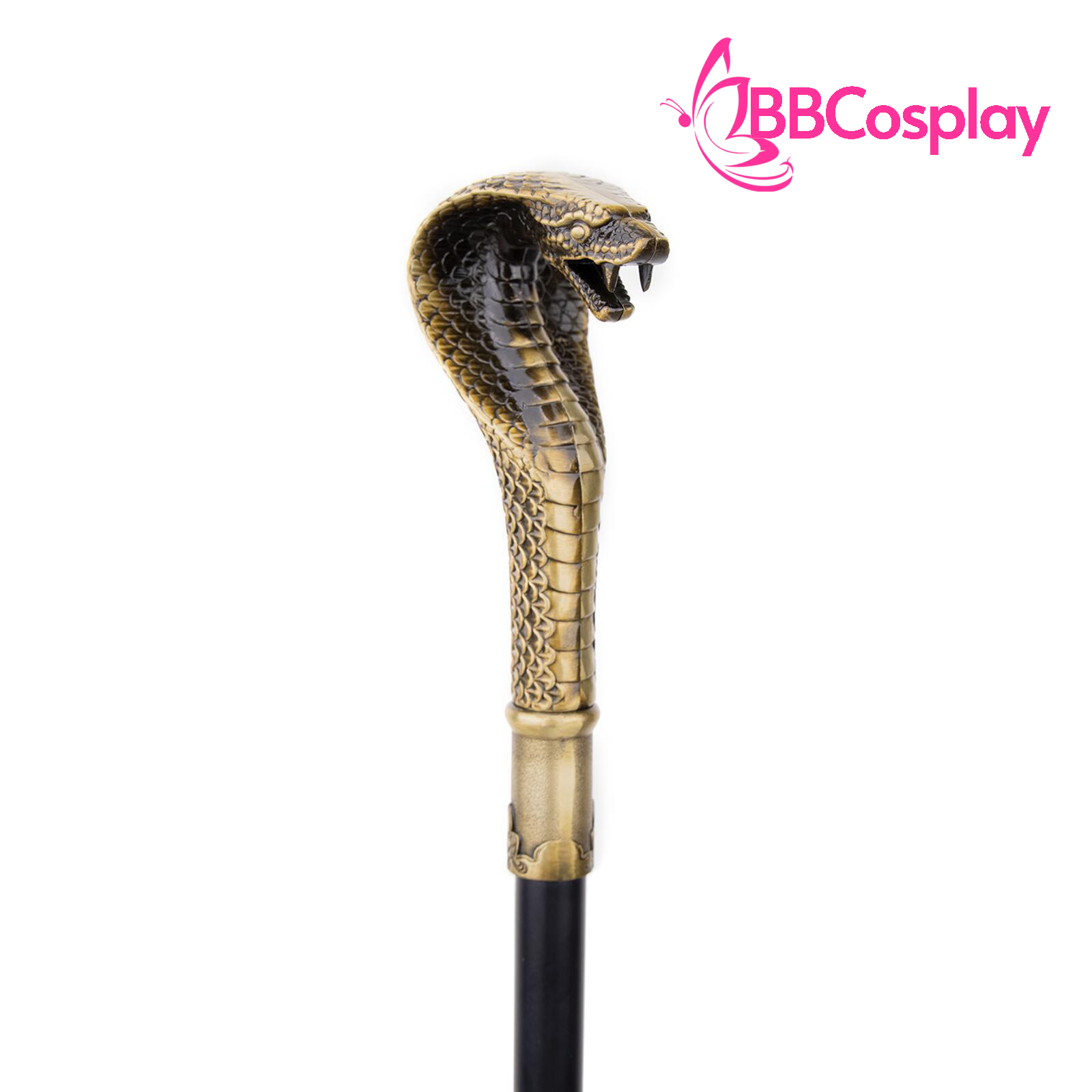 Gậy Quý Tộc Đầu Rắn Vàng Đồng Quyền Lực