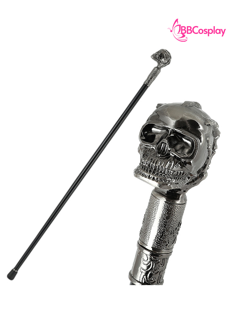 Gậy Quý Tộc Đầu Lâu Màu Corm Có Bàn Tay