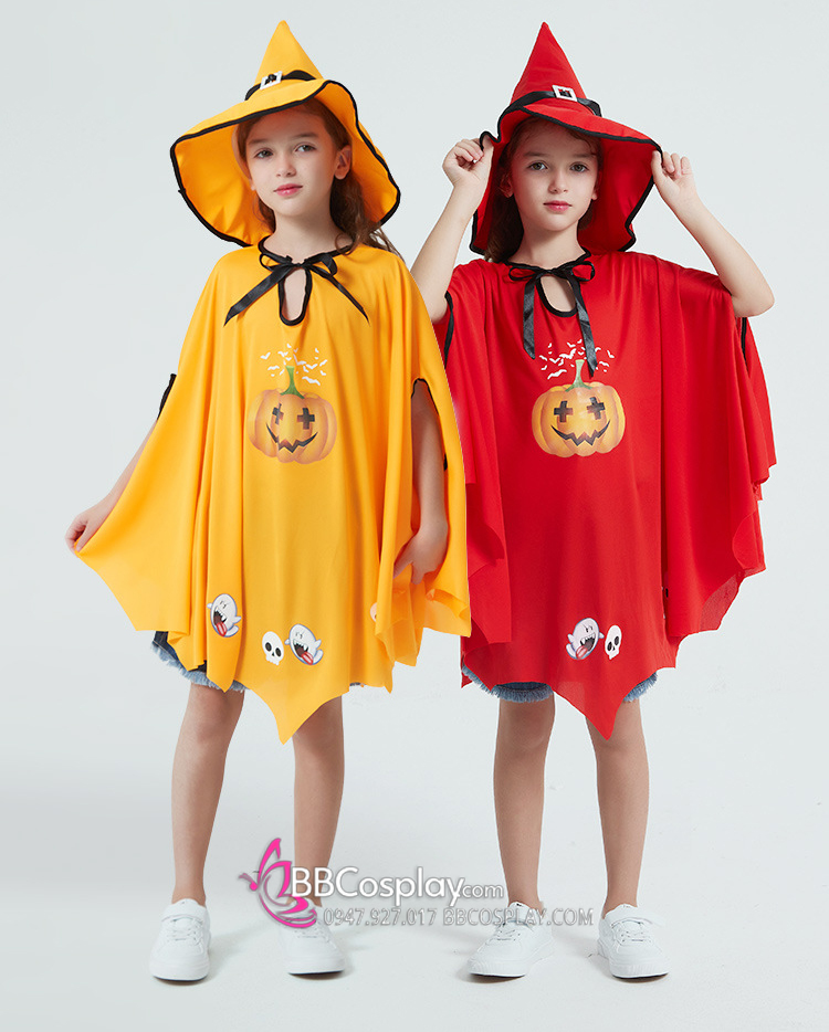 Trang Phục Bí Ngô Xinh Xắn Halloween Trẻ Em