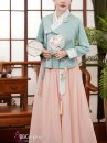 Hanbok Cao Cấp Chuẩn Hàn Chất Lụa Mềm Xanh Mint