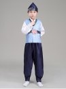 Hanbok Bé Trai Áo Xanh Quần Xanh - Tặng Nón