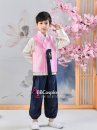 Hanbok Bé Trai Áo Hồng Quần Xanh
