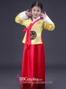 Hanbok Trẻ Em Áo Vàng Quần Đỏ