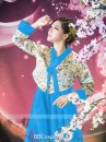 Hanbok Gấm Xanh Dương
