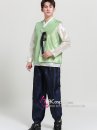 Đồ Hanbok Nam Áo Xanh Mạ Quần Xanh