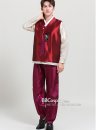 Hanbok Nam Áo Đỏ Đô Quần Hồng Mận