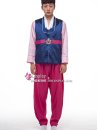 Hanbok Nam Áo Xanh Quần Hồng