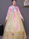 Bộ Hanbok Hàn Quốc Cho Nữ Áo Hồng Váy Vàng Mẫu Mới