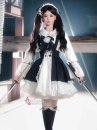 Đồ Nàng Hầu Maid Đen Trắng Tay Dài Phong Cách Lolita
