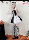 Trang Phục Cô Hề Trắng Đen Haloween