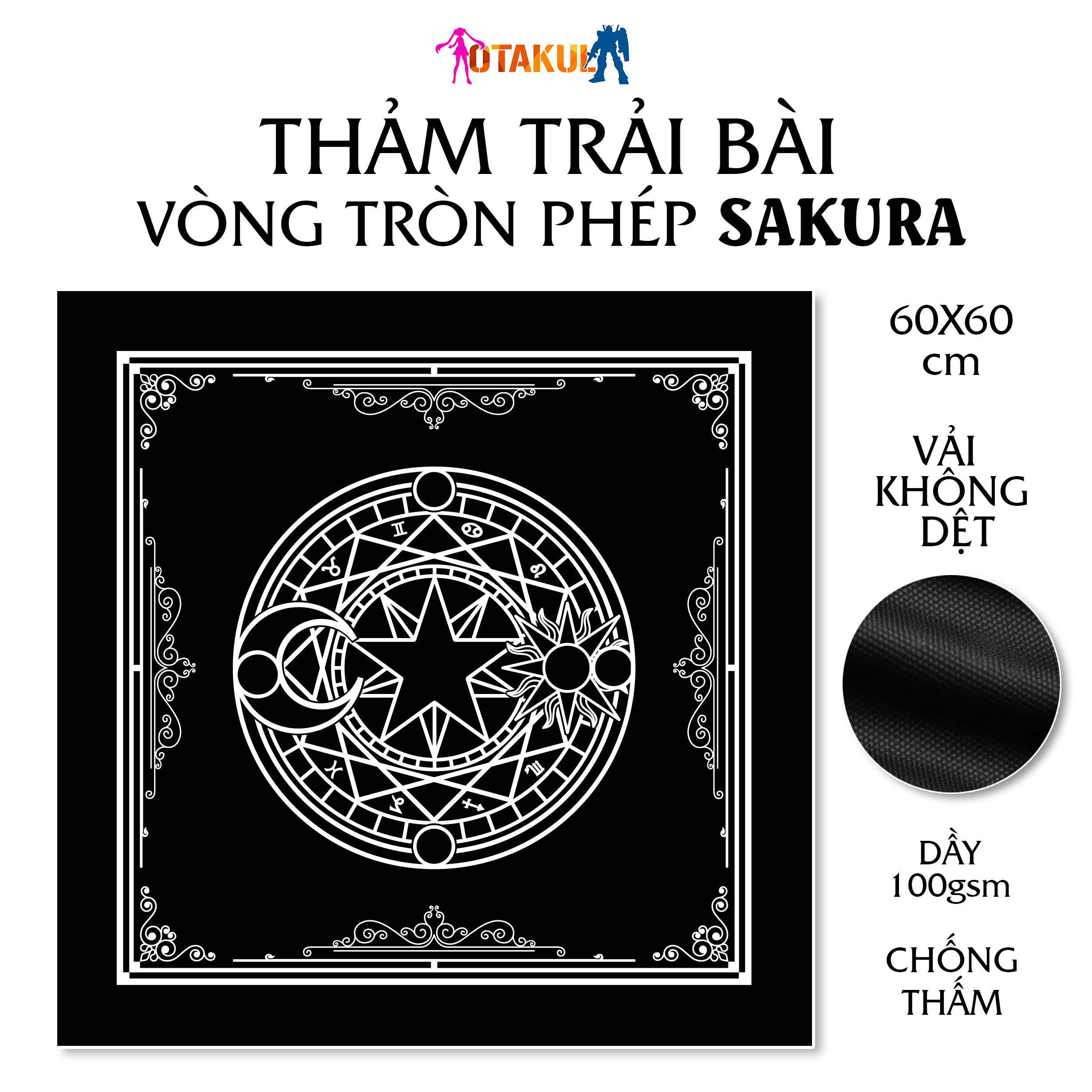 Thảm Sakura 60x60 Vải Ko Dệt 