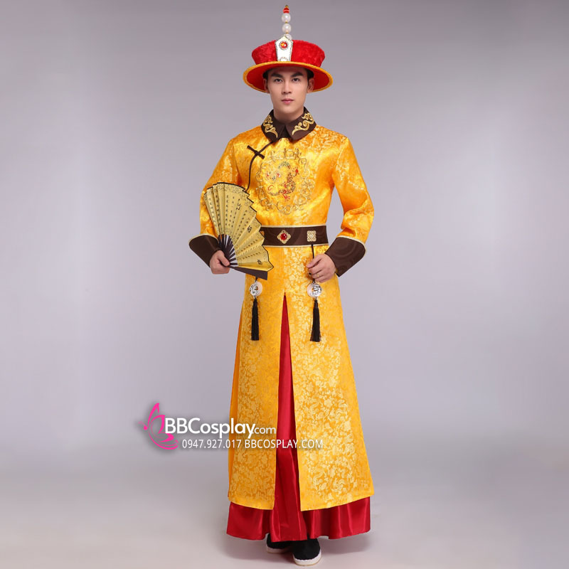 Trang Phục Hoàng Thượng Càn Long - Màu Vàng Váy Đỏ