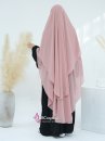 Khăn Trùm Khimar Tam Giác 2 Lớp Màu Hồng Baby