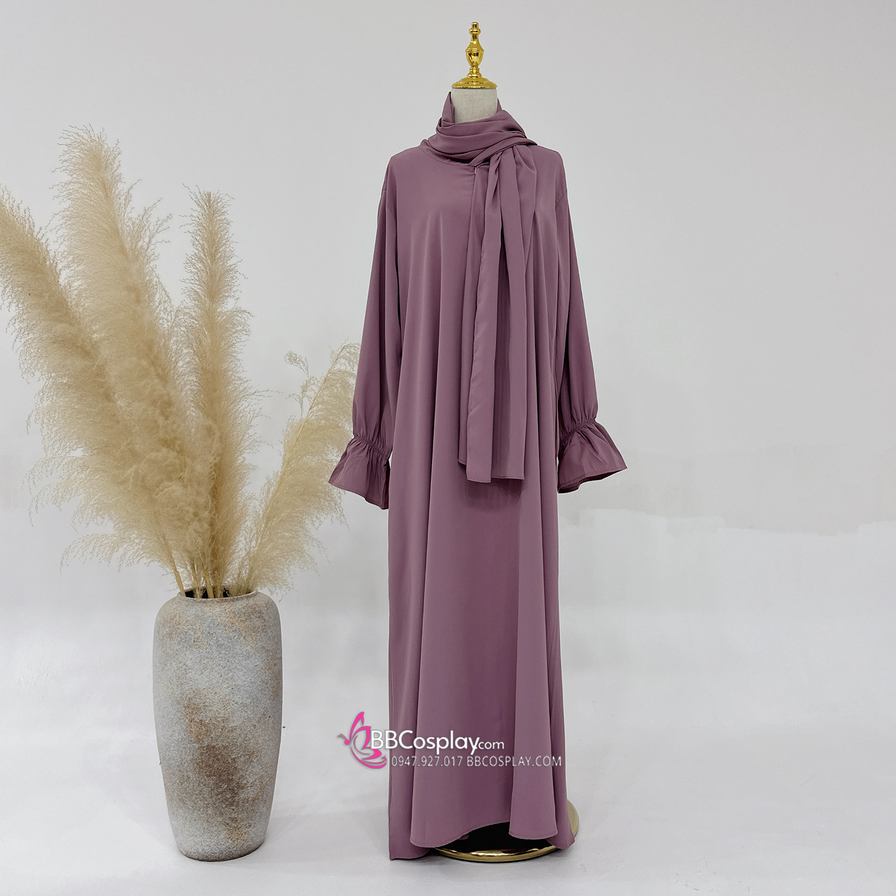 Trang Phục Hồi Giáo Màu Tím Môn