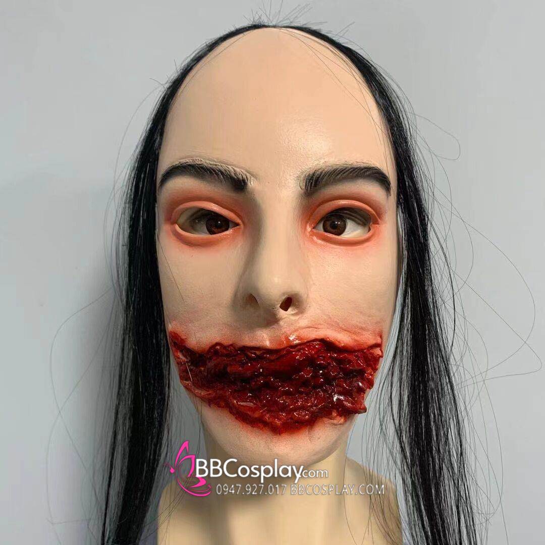 Mặt Nạ Quái Vật Ăn Thịt Người Hóa Trang Halloween Hình Quỷ Kinh Dị