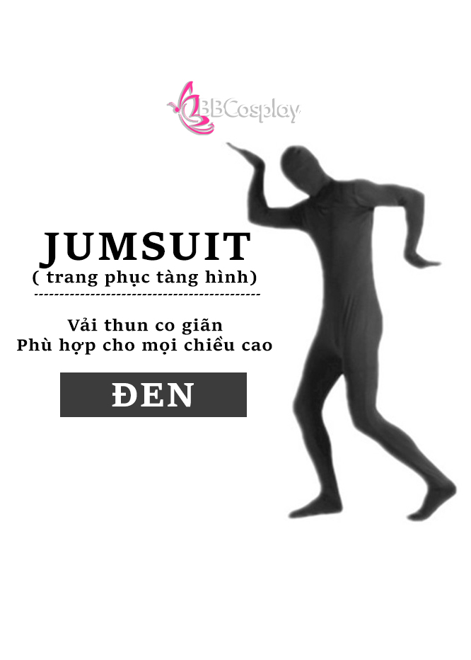 Jumsuit Đen - Trang Phục Hung Thủ Conan