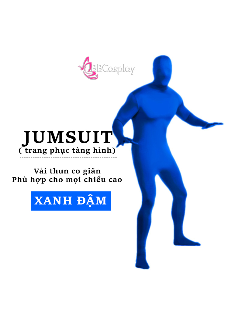 Trang Phục Điện Máy Xanh - Jumsuit Xanh Dương - Đồ Liền Thân Xanh Đậm