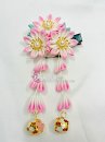 Kanzashi Nhật Bản 3 Hoa Hồng Chuyển Màu - Loại 2 Dây Hoa
