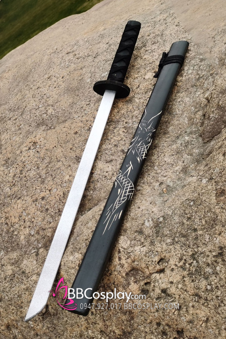 Kiếm Gỗ Samurai Khắc Hình Rồng