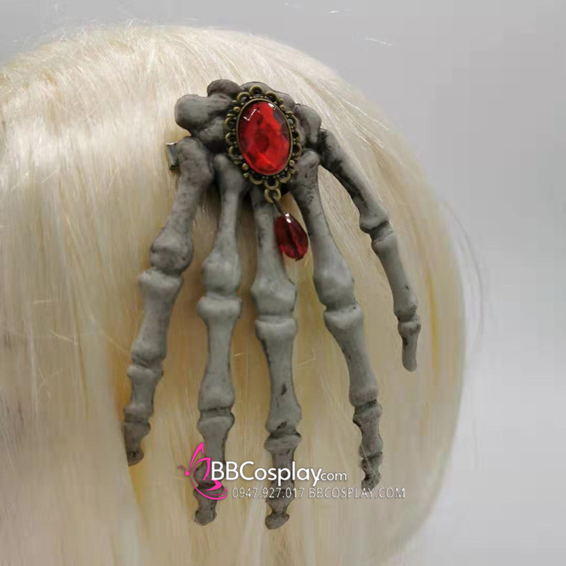 Kẹp Tóc Hallween Xương Bàn Tay