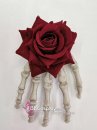Kẹp Cài Tóc Bàn Tay Xương Hoa Hồng Đỏ Halloween