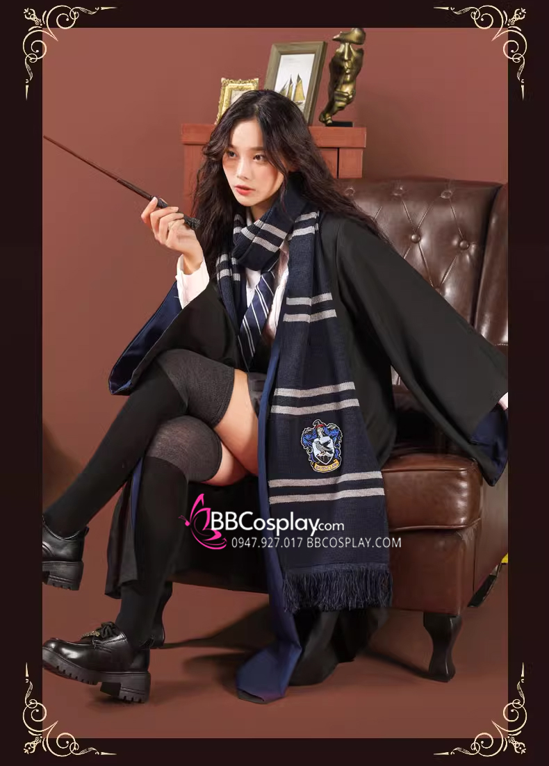Khăn Choàng Cổ Thi Đấu Trường Hogwarts -  Rowena Ravenclaw Dài 175Cmx 25Cm