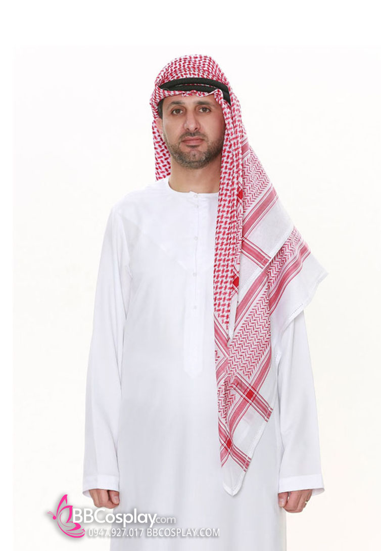 Trang Phục Truyền Thống Của UAE - Khăn Đội Đầu Đỏ