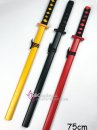 Kiếm Gỗ Samurai 72Cm Cam - Đỏ - Đen