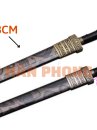 Kiếm Hán Phong Thủy Hoạ Tiết Mã Não Nâu Bạc Cổ - Nâu Đồng 29Cm