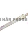 Kiếm Hán Phong Thủy Hoạ Tiết Mã Não Kim Loại Nâu Pha Trắng 29Cm