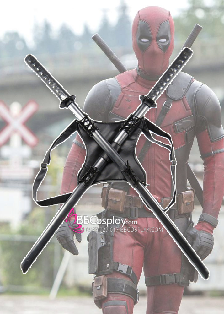 Đai Đeo Kiếm Chéo Sau Lưng - Kèm Kiếm Gỗ Bokken