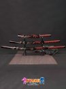 Bộ 3 Kiếm Nhật Samurai Đen Vân Đỏ Chạm Khắc Rồng Tinh Xảo