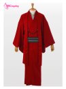 Trang Phục Nam Nhật Bản Yukata Đỏ Kèm Khoác Haori Thêu Gia Huy Hoa Mai - HÀNG SHOP MAY