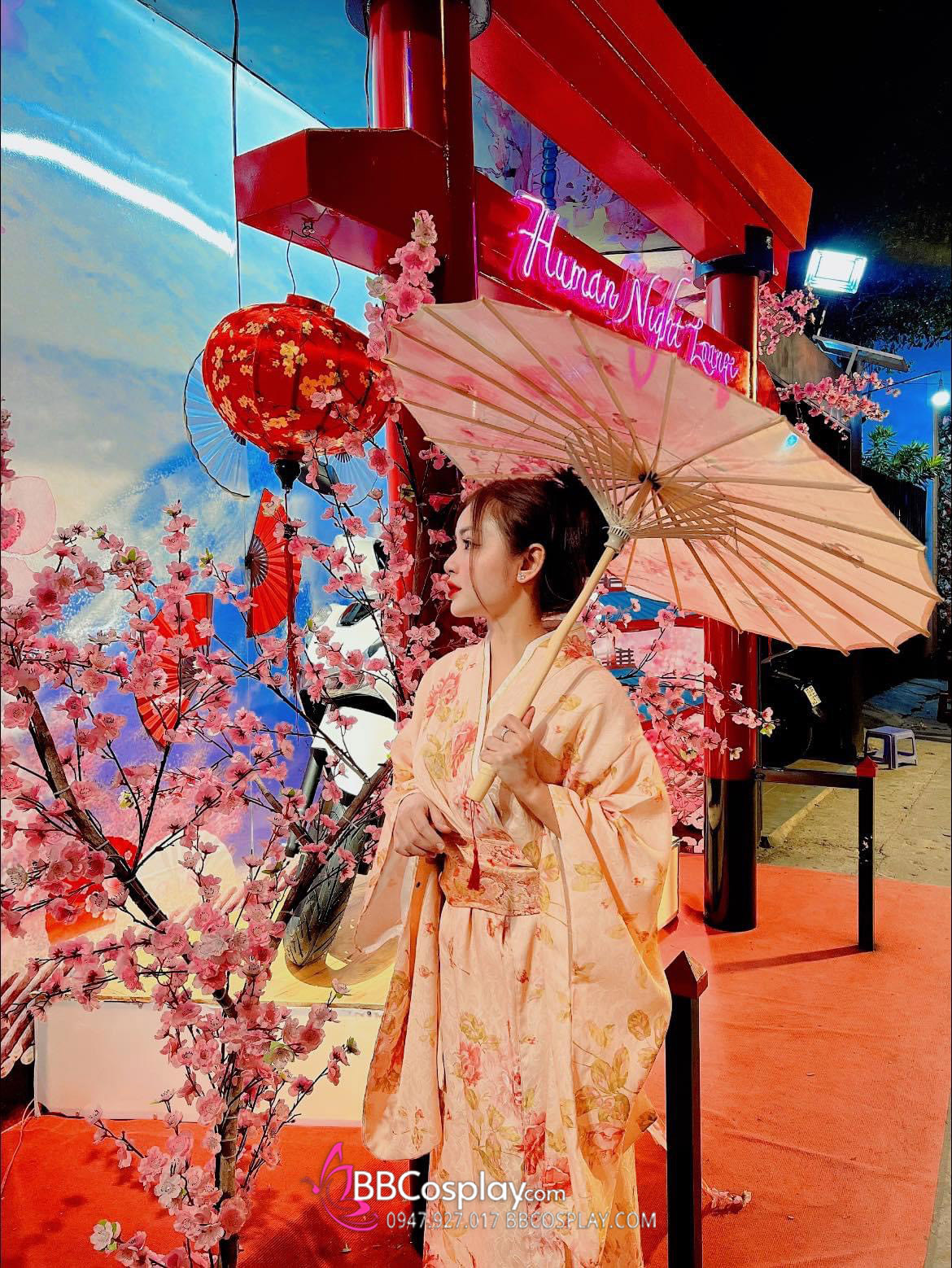 Yukata YEN Gấm Hoa Hồng