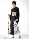 Áo Yukata Nữ Cung Thủ Archer Đen Hoa Trắng