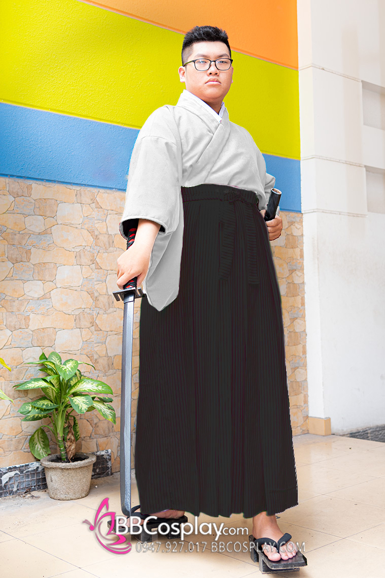 Hakama Trắng Quần Đen