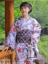 Yukata Chuẩn Nhật Lá Phong Nền Trắng