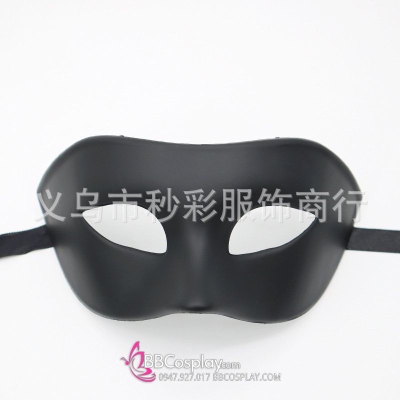 Mặt Nạ Lễ Hội Nửa Mặt Đơn Giản Không Cầu Kỳ - Màu Đen