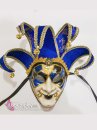 Mặt Nạ Chú Hề Lễ Hội Venetian Xanh Đen