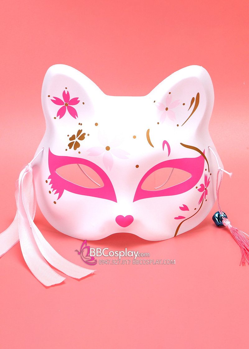 Mặt Nạ Nhật Hoa Anh Đào Màu Hồng Trắng