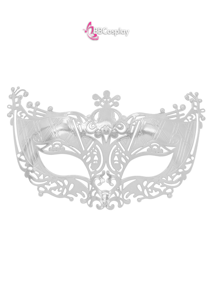 Mặt Nạ Nửa Mặt Hoa- Màu Bạc