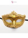 Mặt Nạ Nửa Mặt Vàng Đính Hột - Màu Vàng