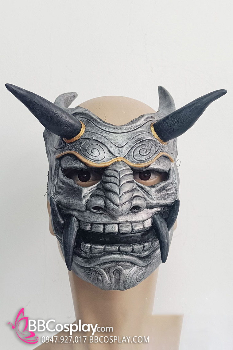 Mặt Nạ Samurai Silicone - Màu Bạc