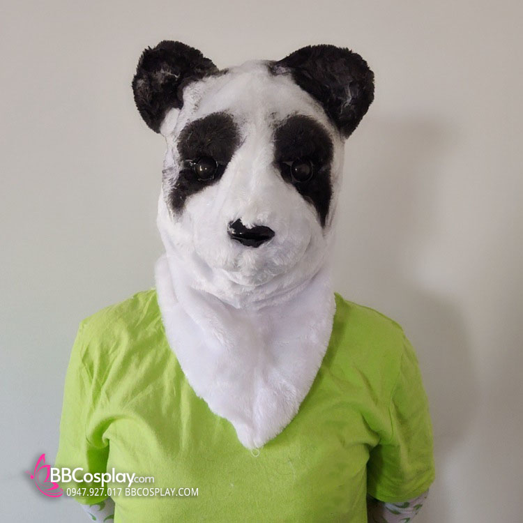 Mặt Nạ Thú Gấu Trúc- Mẫu Lông Full Đầu