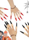 Set Móng Tay Quỷ Halloween Đen/Đỏ