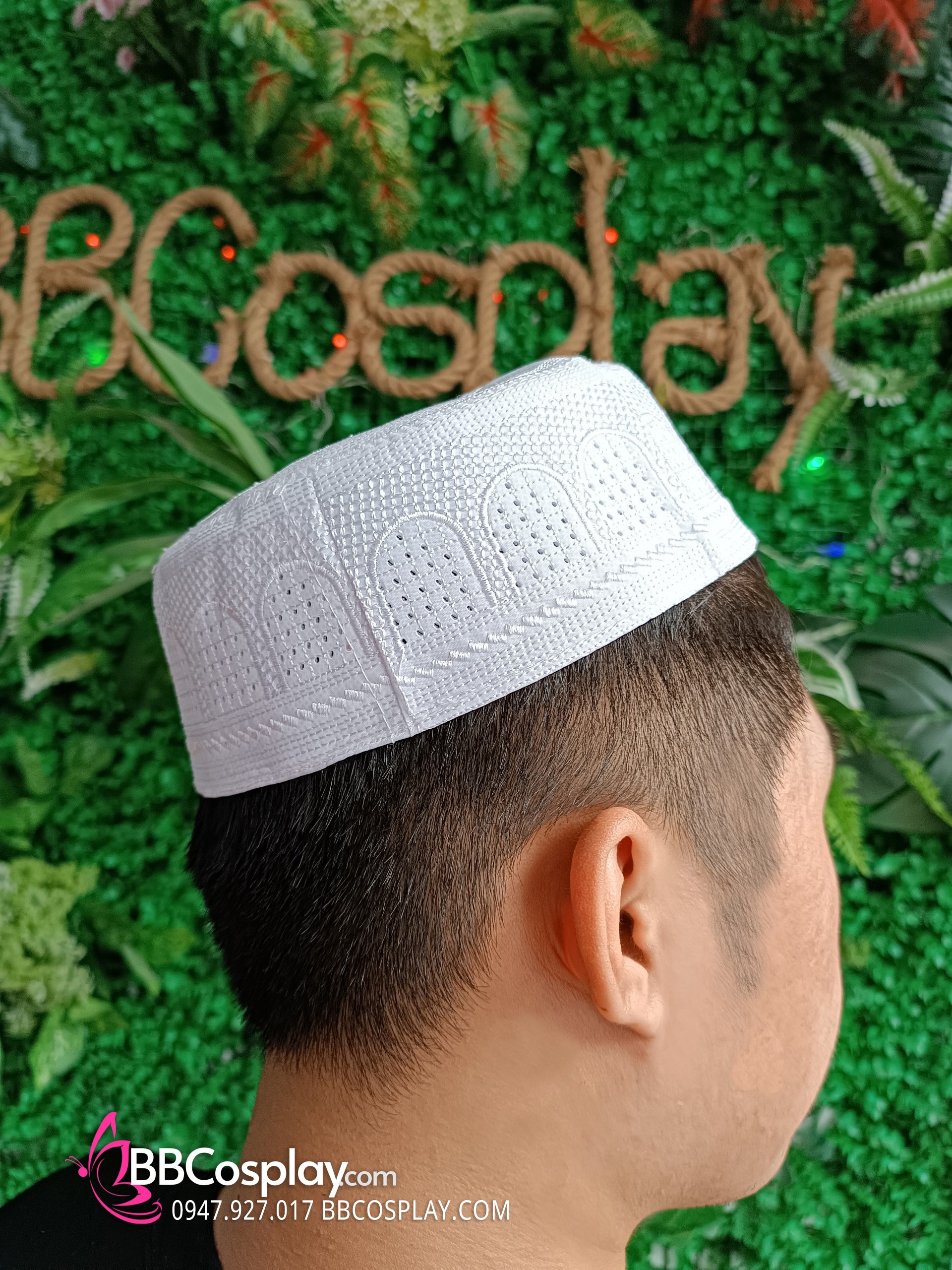 Nón Cầu Nguyện Kufi - Màu Trắng