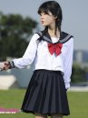 Đồng Phục Nữ Sinh Cơ Bản Tay Dài - 3 Sọc