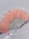 Quạt Lông Vũ Cam Pastel