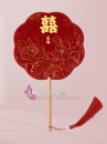 Quạt Hoa Đỏ Song Hỷ